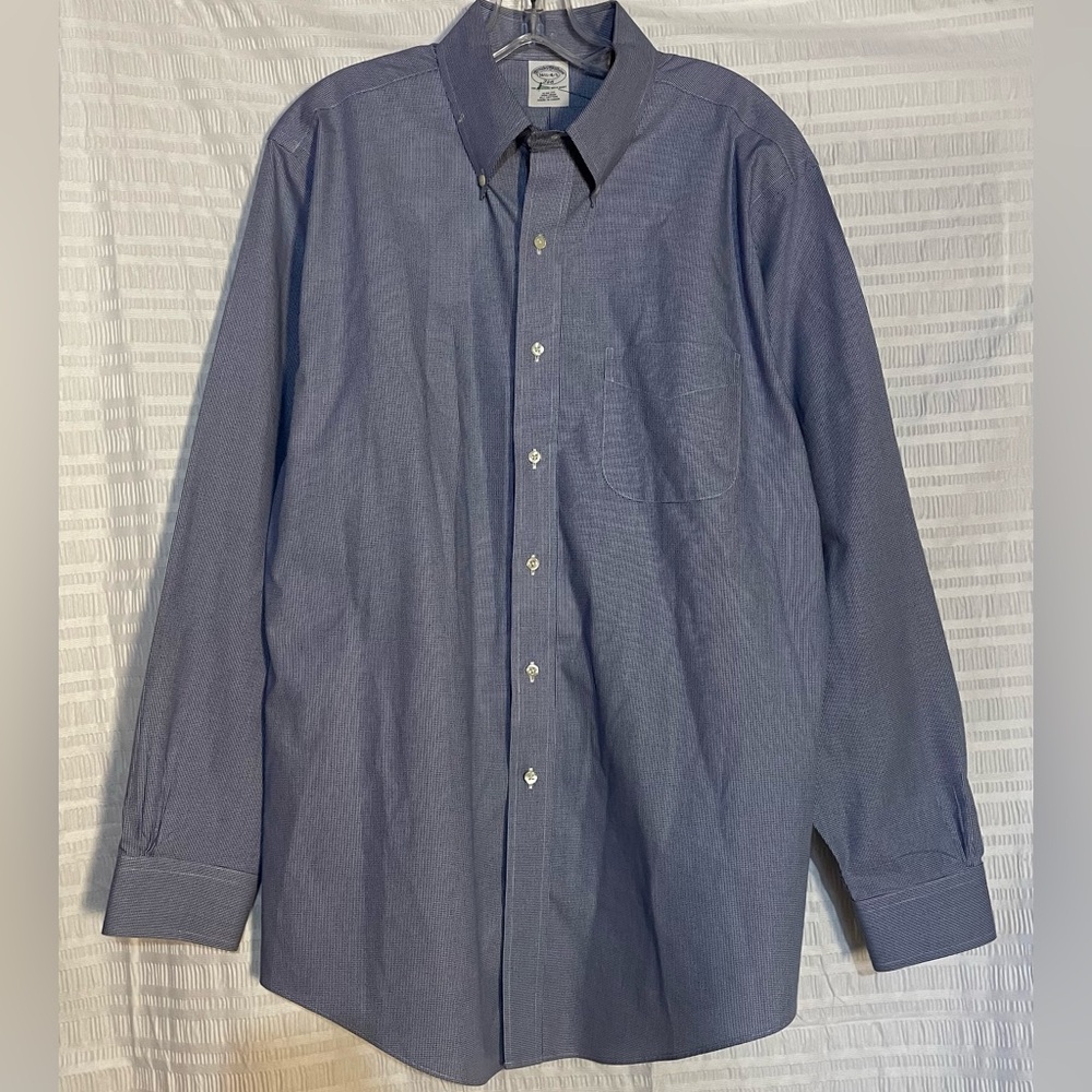 Brooks Brothers 346 Blue Button-Down Dress Shirt